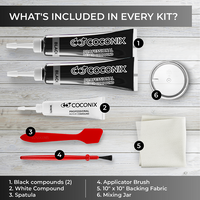 What's Included in Coconix Black Leather and Vinyl Repair Kit - coconix