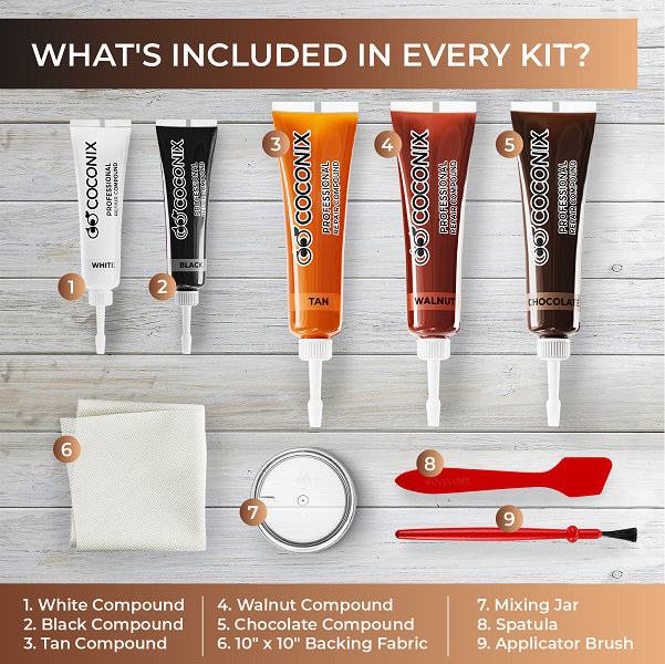 What's Included in Coconix Leather and Vinyl Repair Kit - Mix & Match Any Color - coconix