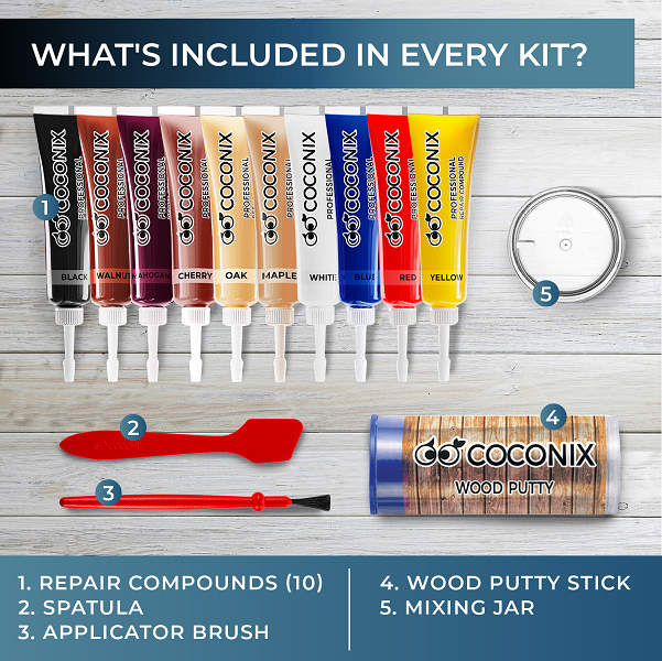 What's Included in Coconix Floor and Furniture Repair Kit - coconix