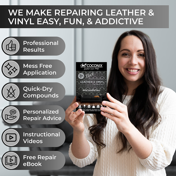 Generic Leather Repair Kit For Car Seat, Sofa Coats, Holes - Black