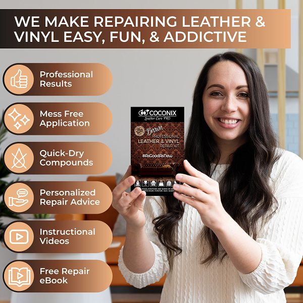 Endhokn Dark brown Leather, Vinyl Recoloring Repair Kit - Car Seats, S