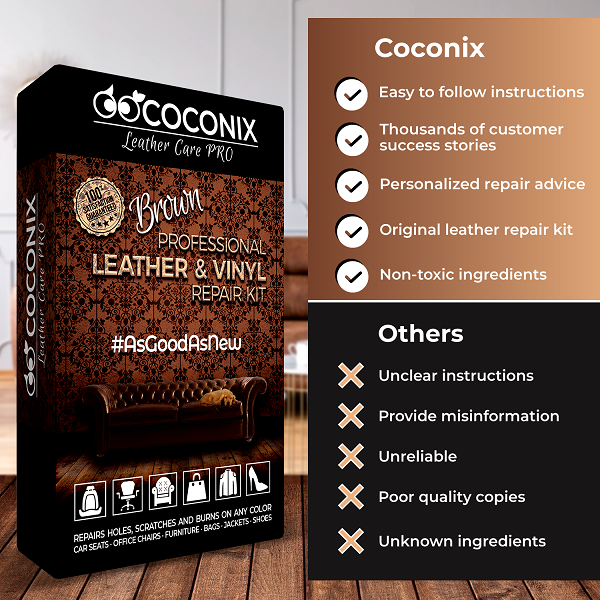 COCONIX Brown Leather and Vinyl Repair Kit - Nepal