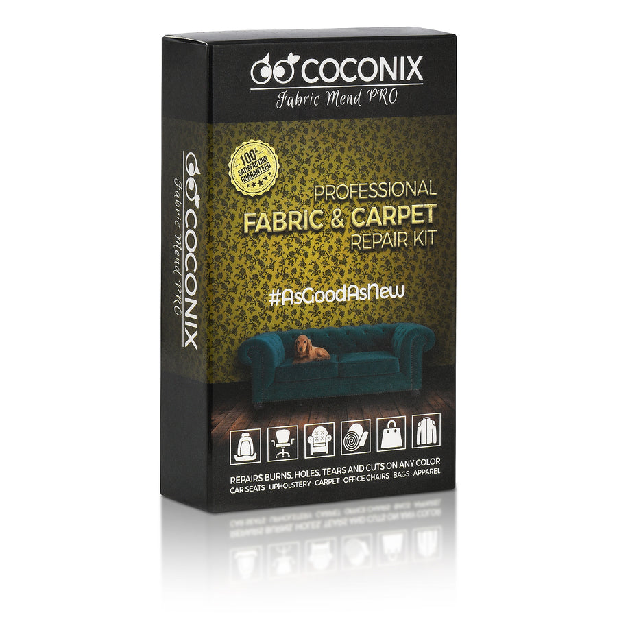  Coconix Fabric and Carpet Repair Kit - Repairer of Your Car  Seat, Couch, Furniture, Upholstery or Jacket - Fixes Cigarette Burn Holes,  Tear or Rips. Super Easy Instructions to Match Any