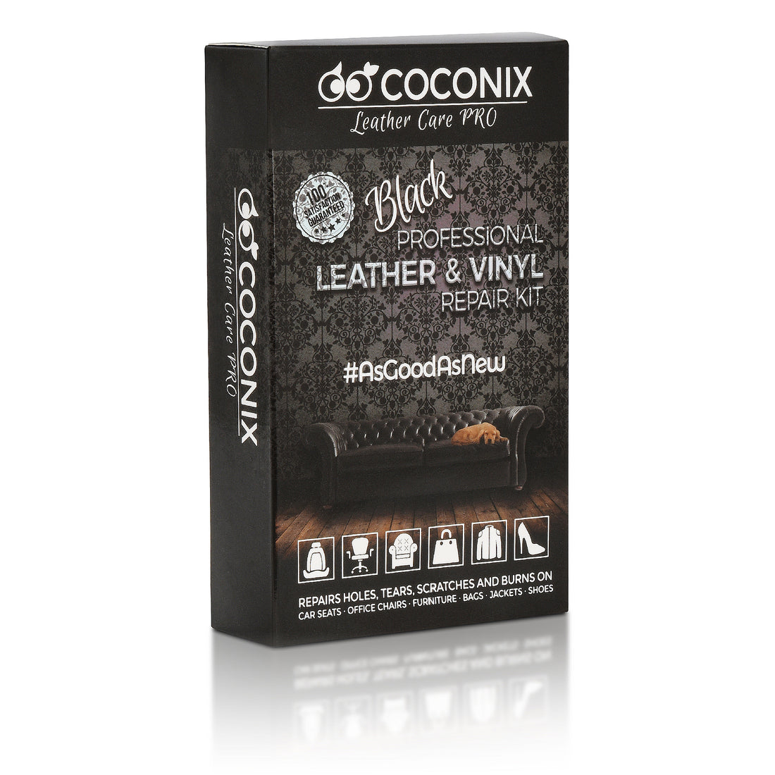 Coconix Black Leather and Vinyl Repair Kit - New & Improved